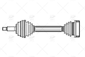 191407272AE AKS KOMPLE SOL POLO CLASSIC-CADDY-GOLF2 1.9-1.9SDI 95-00