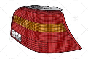 STOP SOL SARI-KIRMIZI GOLF4 98-04