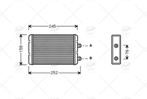 46722928 UM1059 KALORIFER RADYATORU FIAT ALBEA-PALIO 1.0 1.2 1.3 1.4 1.6 16V 1.7 TD 1.9 D
